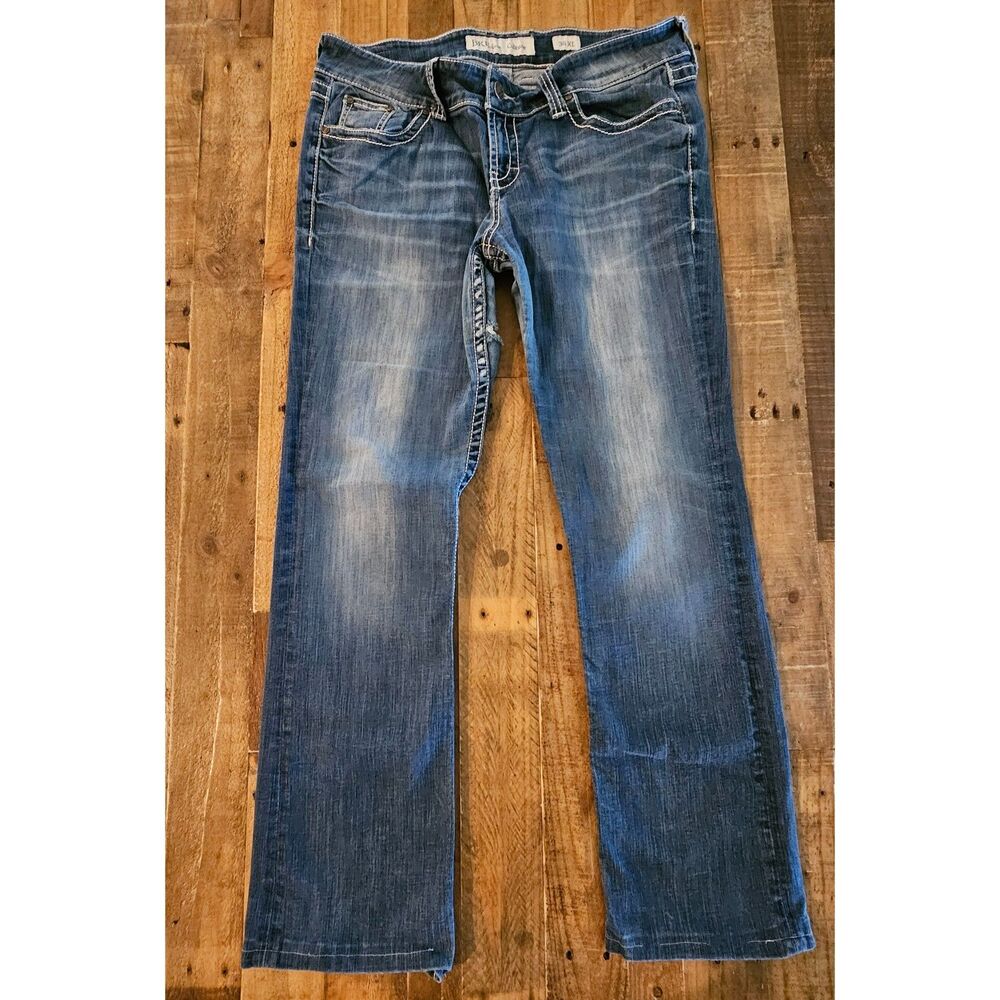BKE Culture Jeans Womens 36XL Medium Wash Distressed Bootcut 36x30 Altered